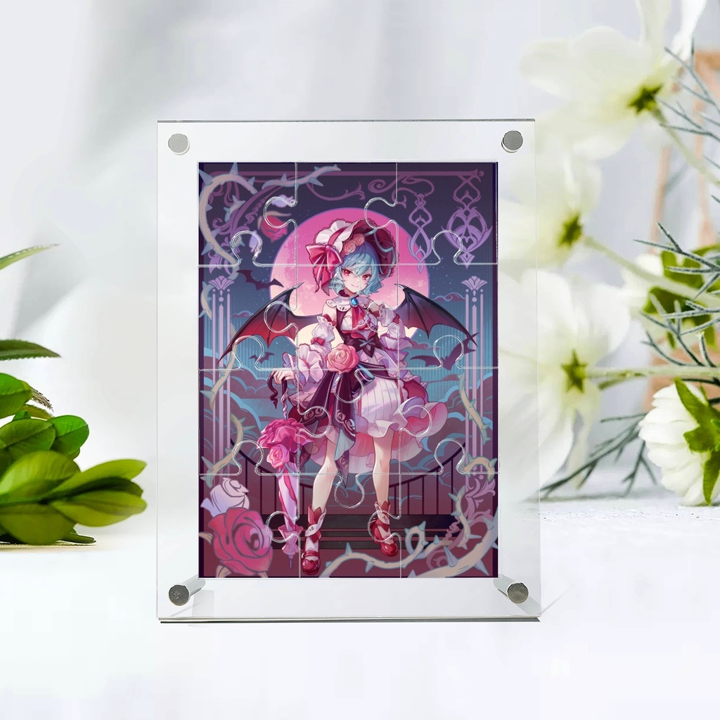 レミリア・スカーレット アクリルパズル 前中後三層構造 クリア板 久蒼穹 アクリルスタンド アクリルフレーム アクリルアートスタンド アクリルボード アクリルグッズ アクリル製 アクリル加工 アクリル製パズル ギフト 装飾用 透明感 人気パズル 通販