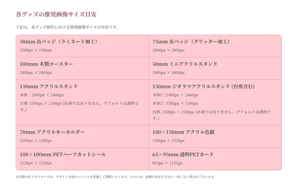 オリジナルグッズ制作セット|同人グッズ・イラストグッズ・アクリルスタンド・缶バッジ・キーホルダー・小ロット対応・高品質印刷