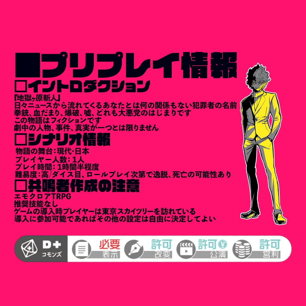 【エモクロアTRPG】大悪党 地獄ケ原斬人【RECORD_case9_06_ST】