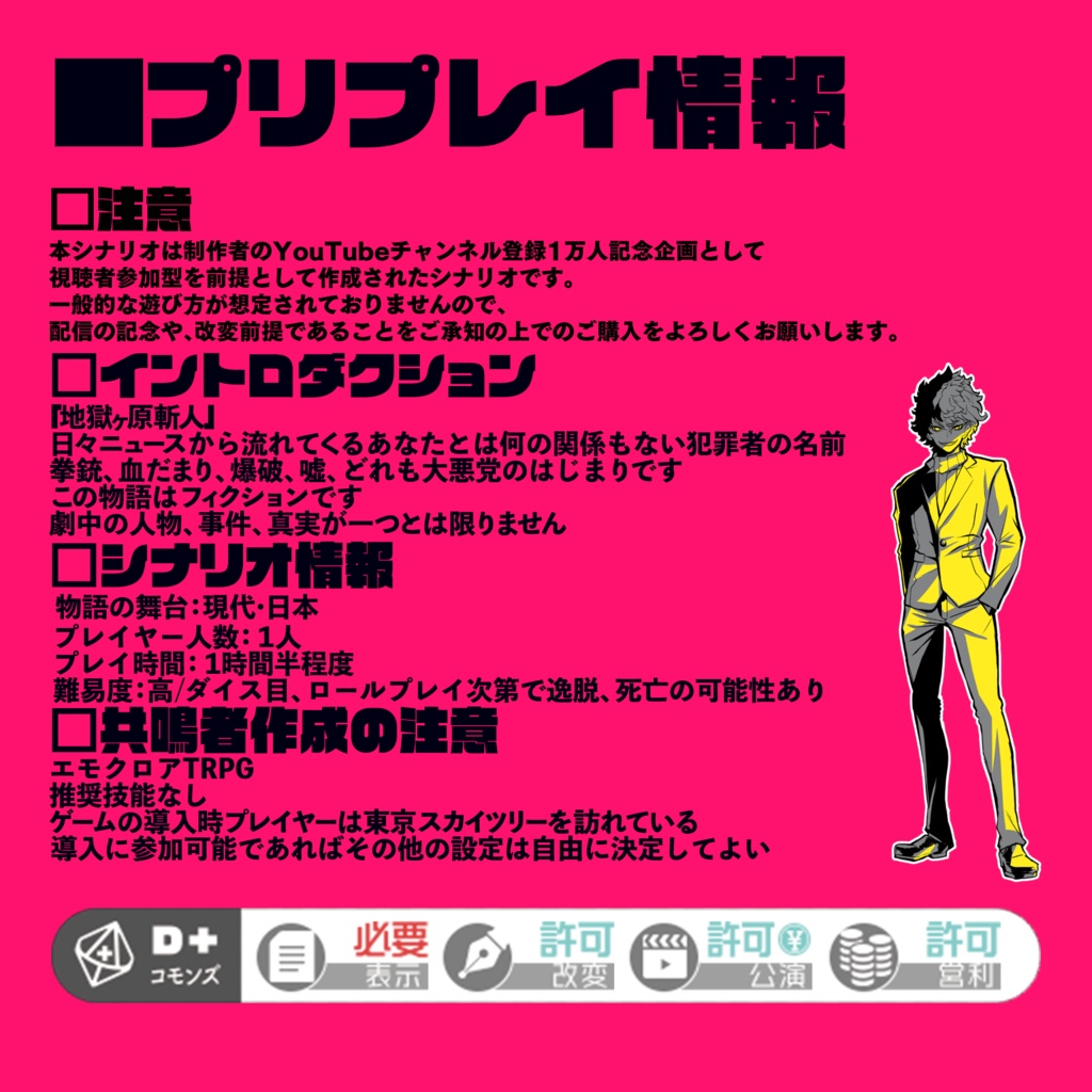 【エモクロアTRPG】大悪党 地獄ケ原斬人【RECORD_case10_07_M】