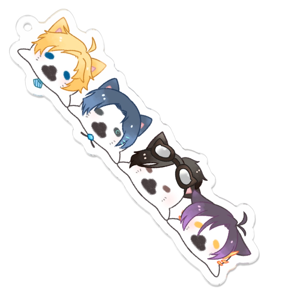 【アクリルキーホルダー】ねこらしだんご