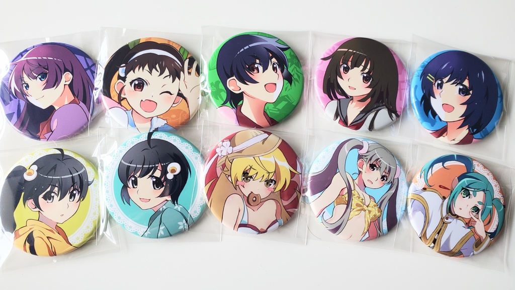 物語シリーズ 缶バッジ