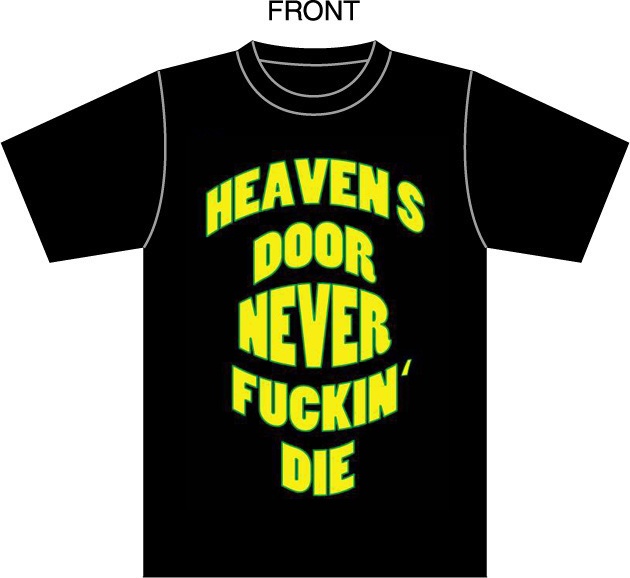 【ランダム缶バッジ付き】 HEAVEN`S DOOR救済支援オリジナルTシャツ【ブラック】