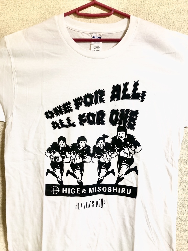 【ランダム缶バッジ付き】HEAVEN`S DOOR救済支援コラボTシャツ【ヒゲと味噌汁】