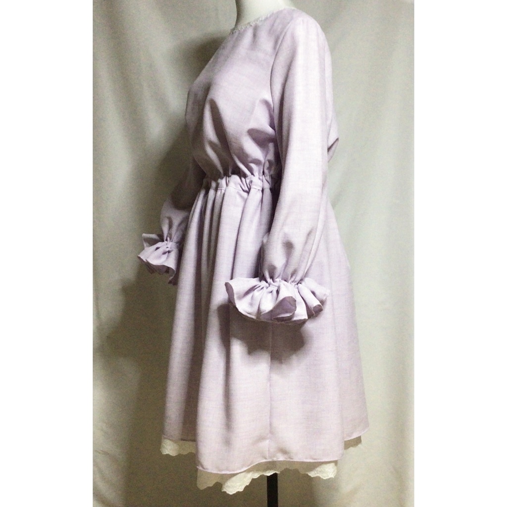 ラベンダーナチュラルワンピース