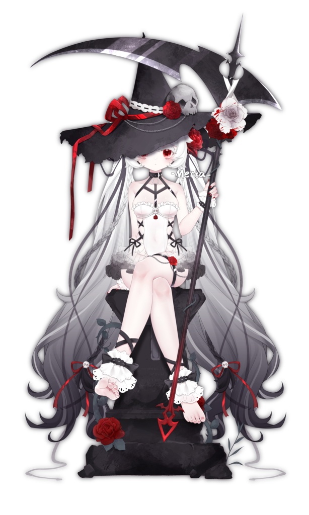 【展示用のみの販売】【限定1点】live2d完成品モデル✦墓碑の魔女