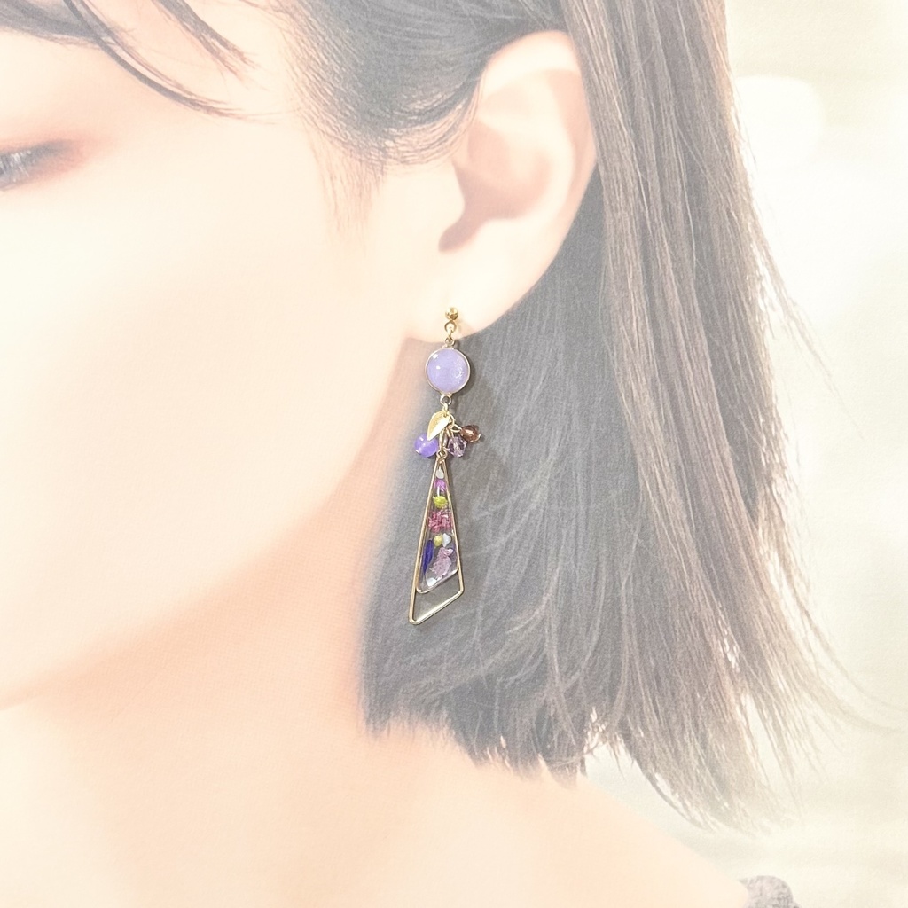 1560秋のぶどうカラーピアス