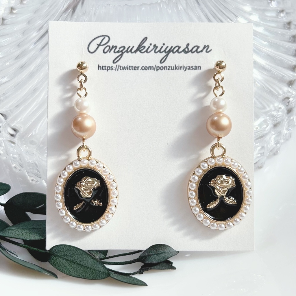 1753ゴールドローズのピアス