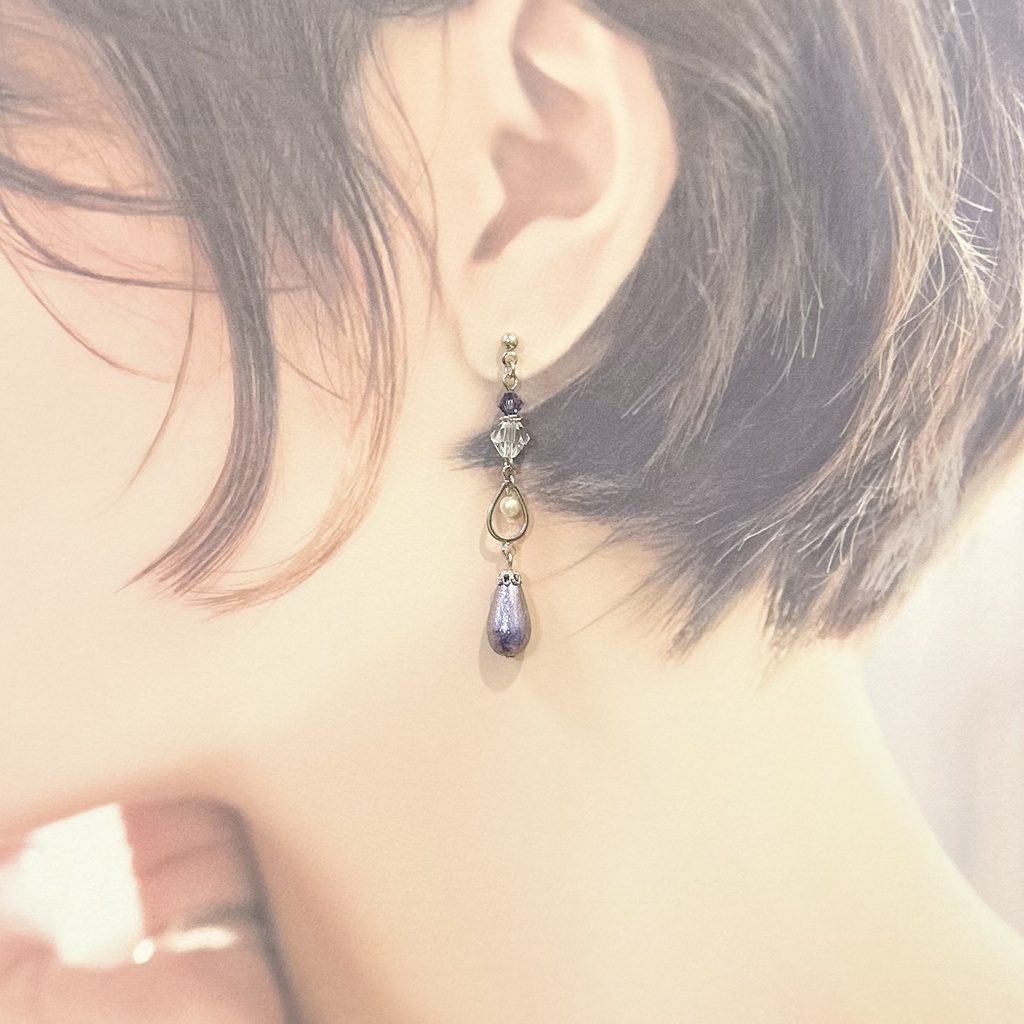 1757ギャラクシーなロングピアス