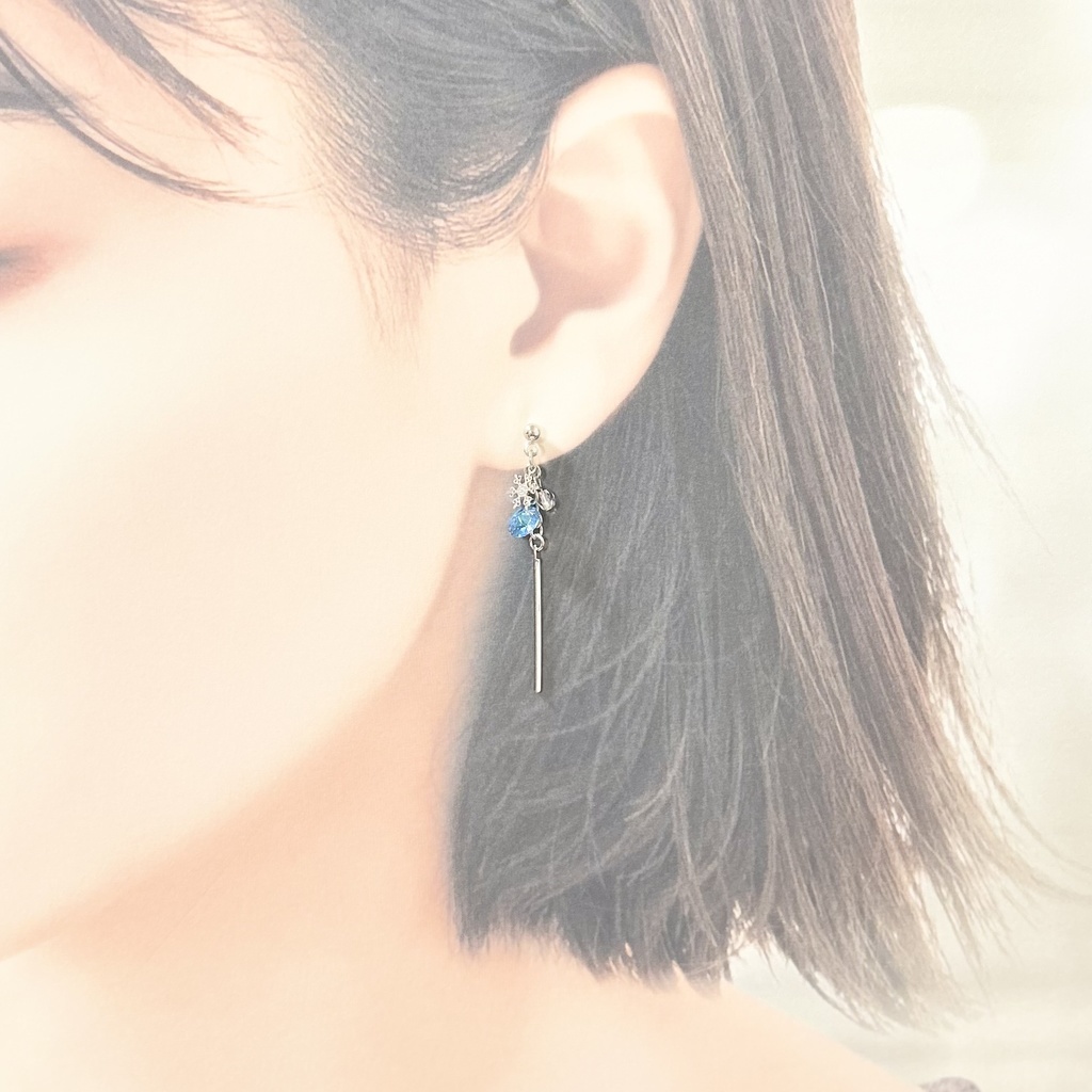 1766雪降る季節のピアス