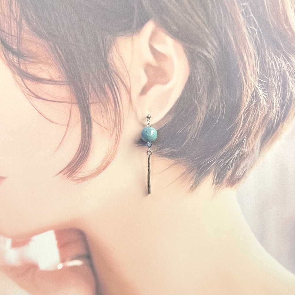 1802星と月、夜のピアス