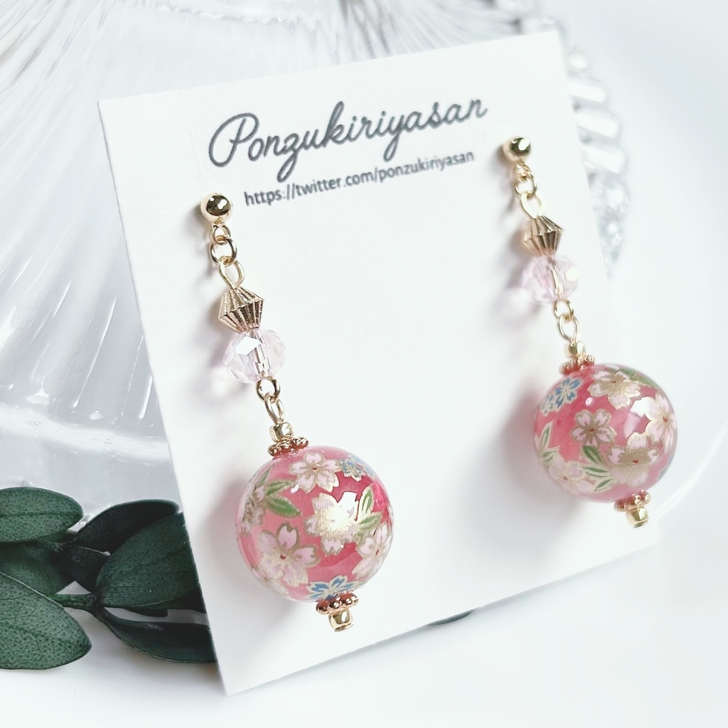 1809和風桜のピアス