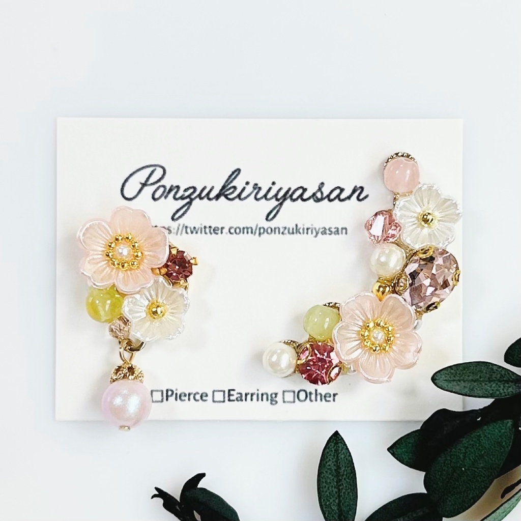 1816桜のイヤーカフセット