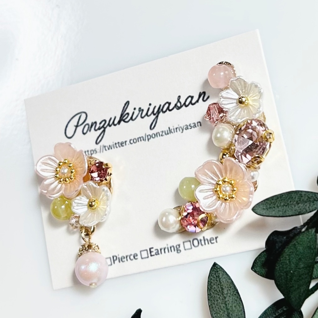 1816桜のイヤーカフセット