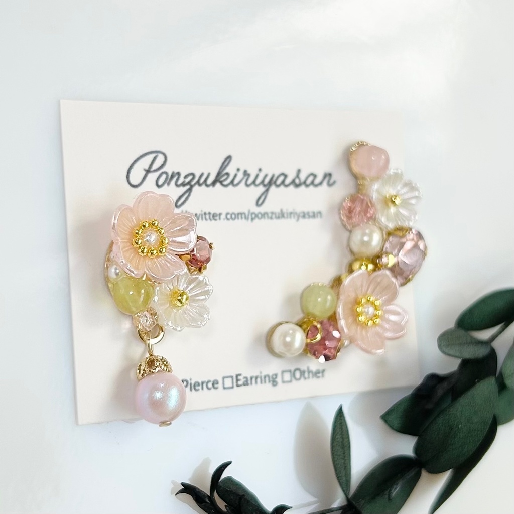 1816桜のイヤーカフセット