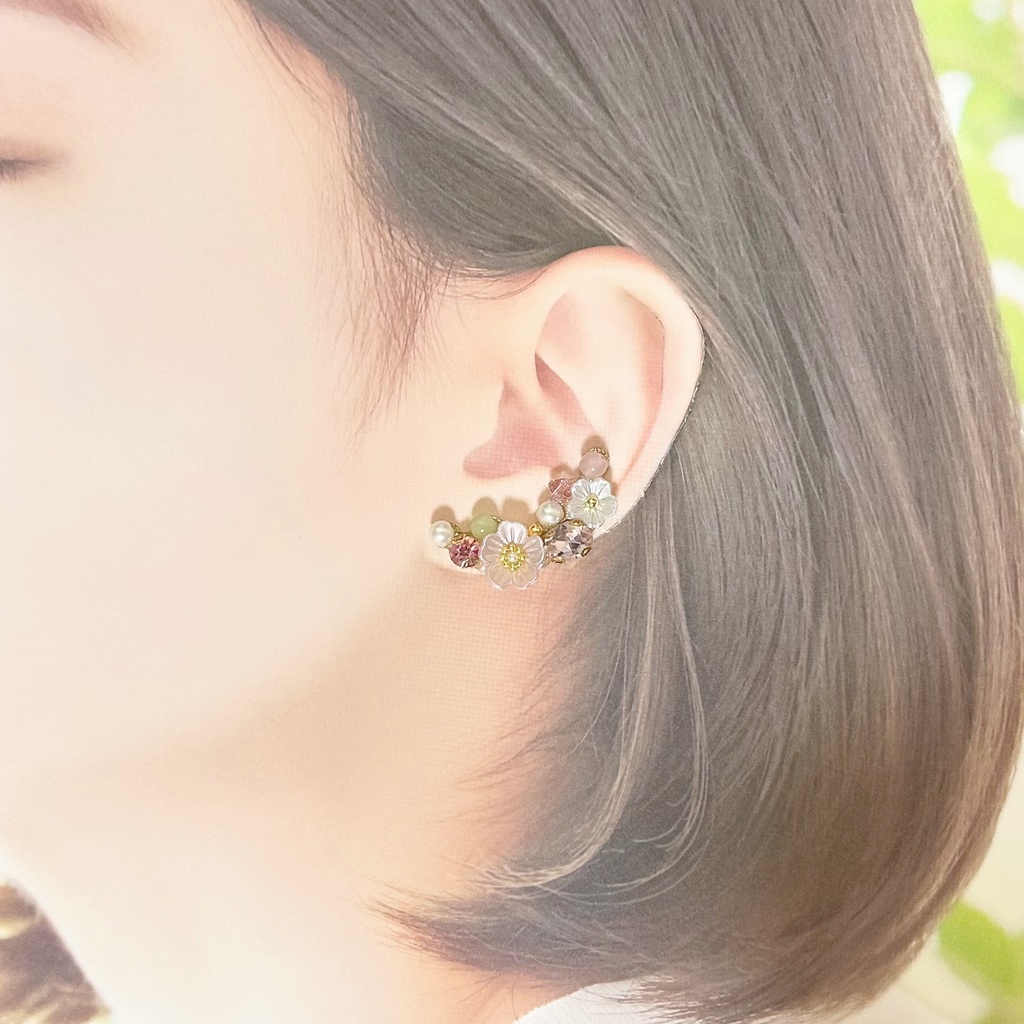 1816桜のイヤーカフセット