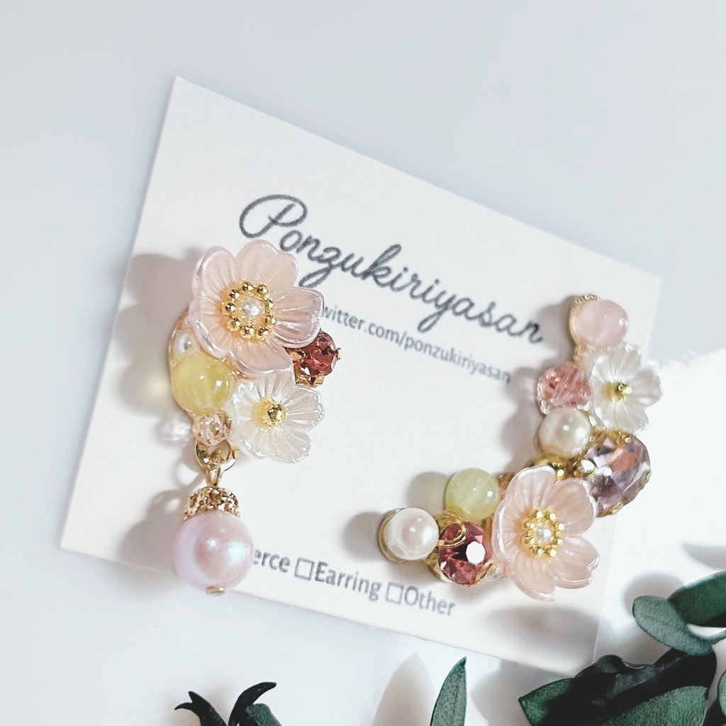 1816桜のイヤーカフセット