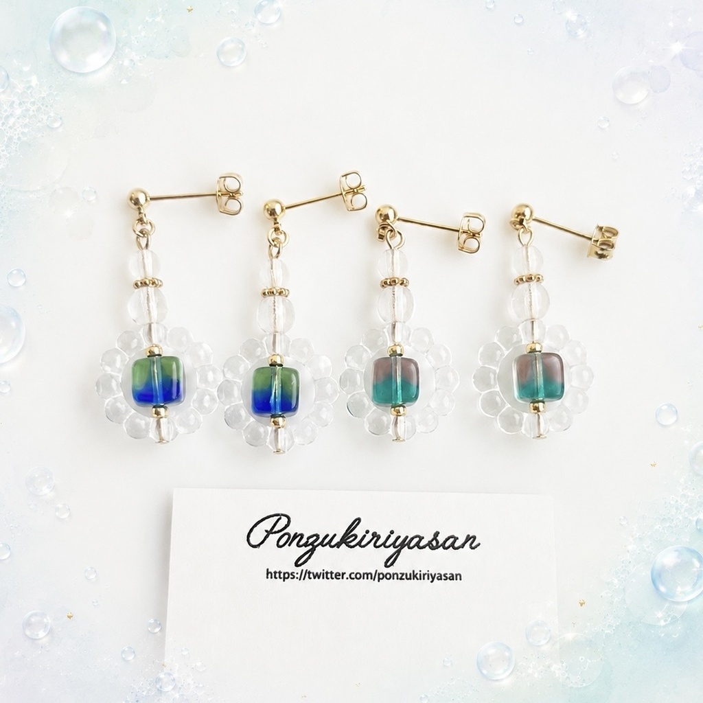1871バブルリングピアス