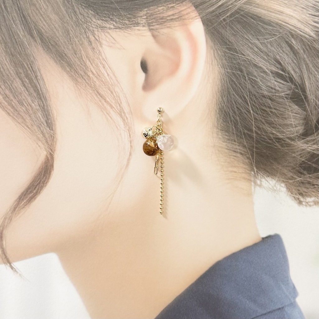 1880大人カジュアルなじゃらっとピアス