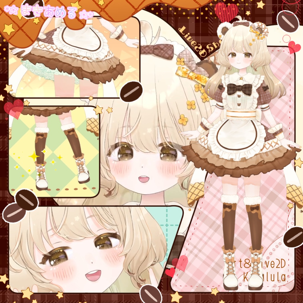 Live2D【汎用】カスタムモデル まきあ・める【VTS / nizima LIVE対応】