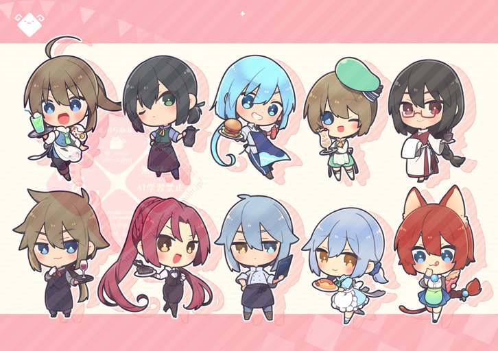 【魔天風華伝】ホロ缶バッジ：カフェシリーズ
