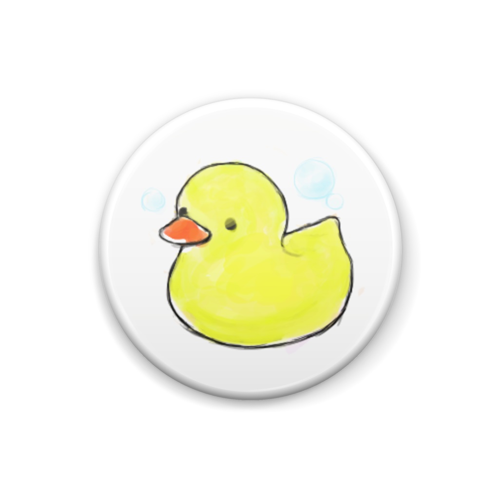 アヒルの缶バッジ