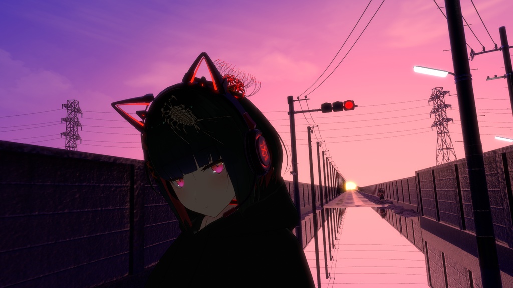 【VRC想定】彼岸花アクセサリー