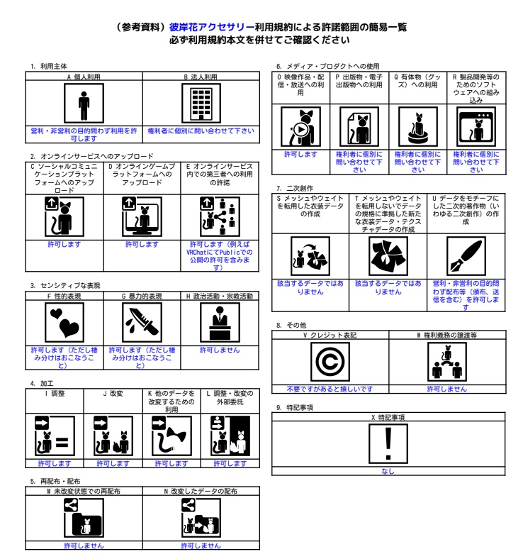 【VRC想定】彼岸花アクセサリー