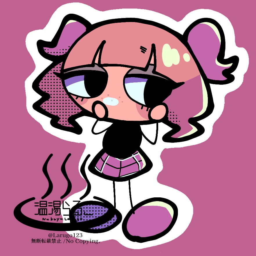 ダイカットステッカー【ピンクの子】