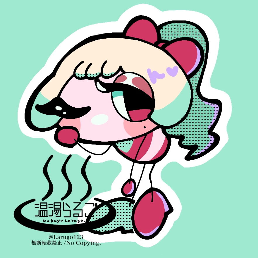 ダイカットステッカー【赤リボンの子】