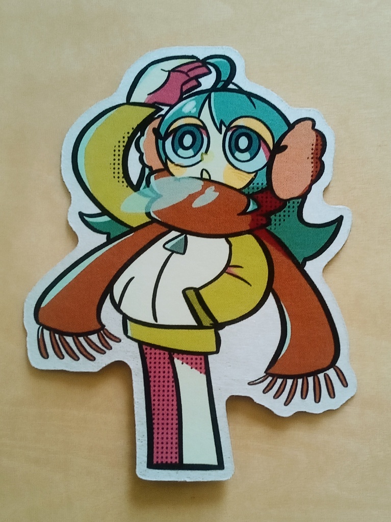 ダイカットステッカー【マフラーの子】