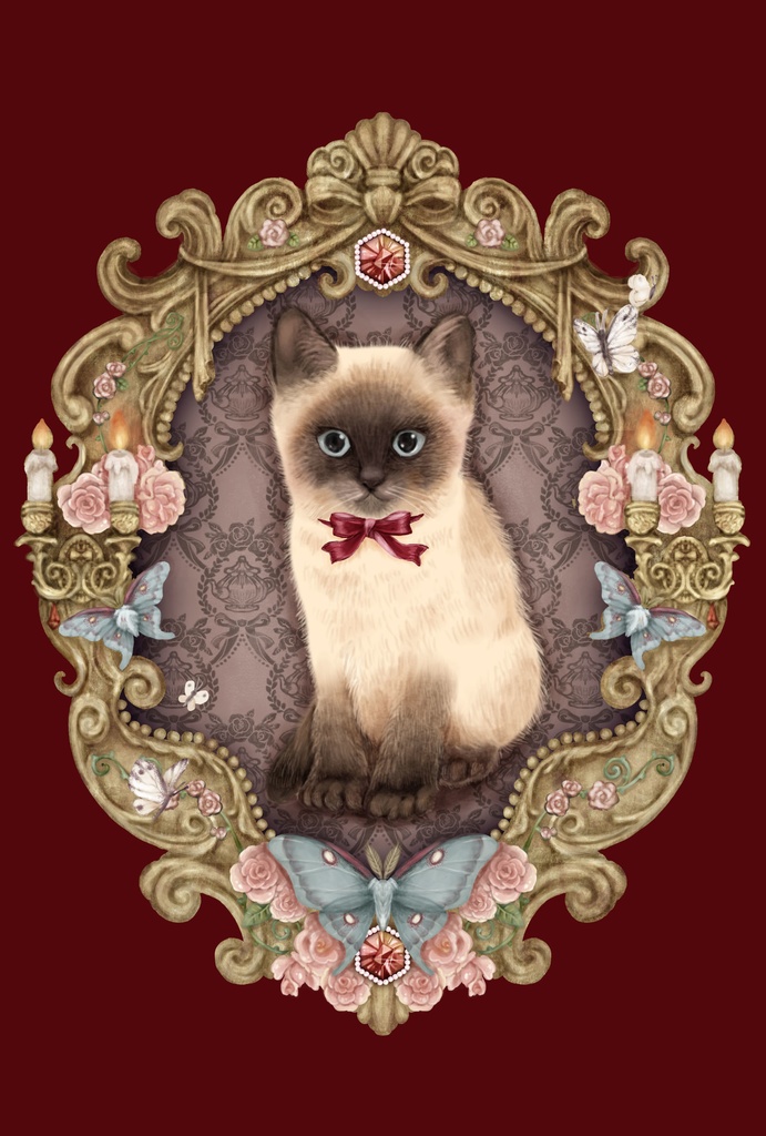 【受注生産】真夜中のシャム猫