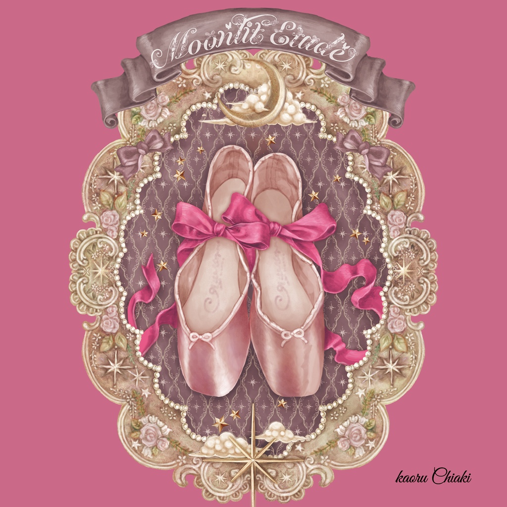 【受注生産】Moonlit EtudeTシャツ トゥシューズ(ブラック・ホワイト)