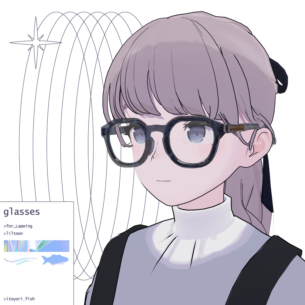 [無料] 眼鏡/glasses [VRChat想定]