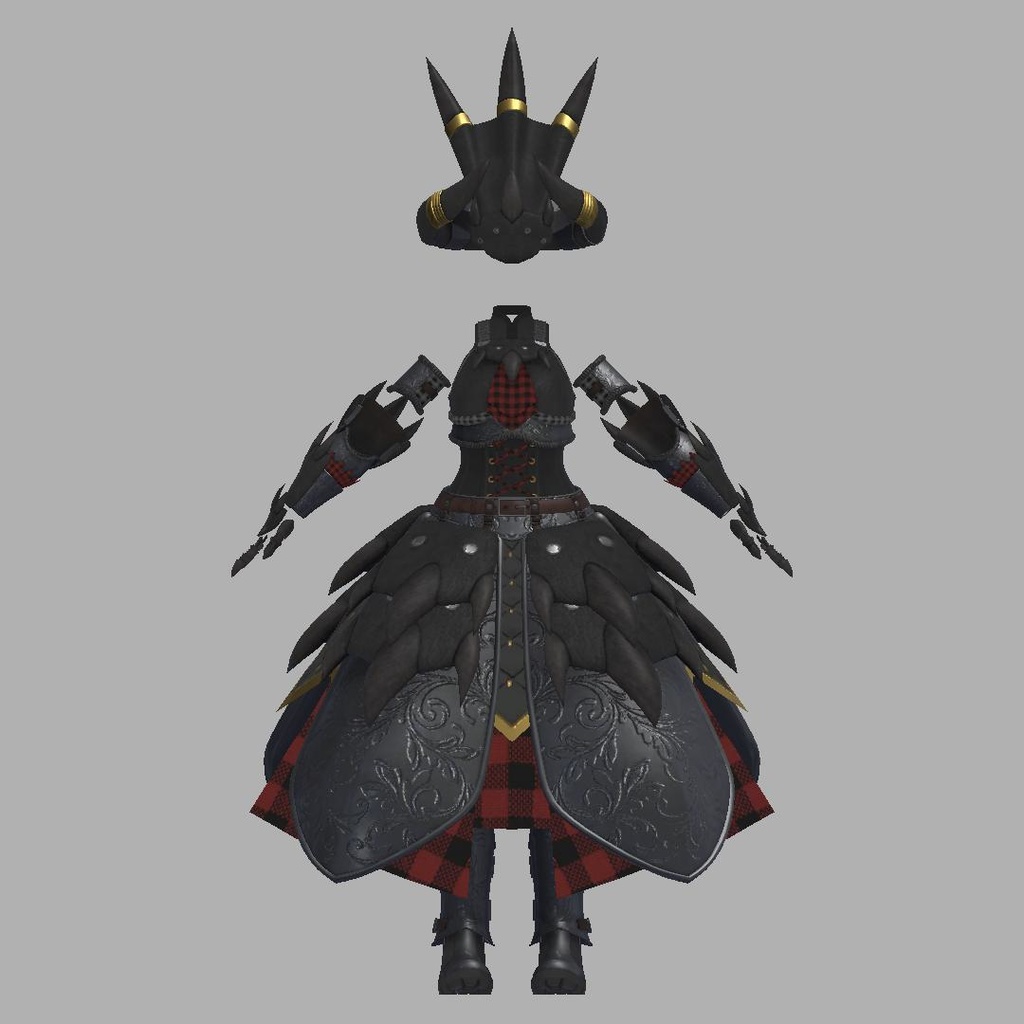 【VRC想定】Hunter Dress【無料!】【サポート終了】