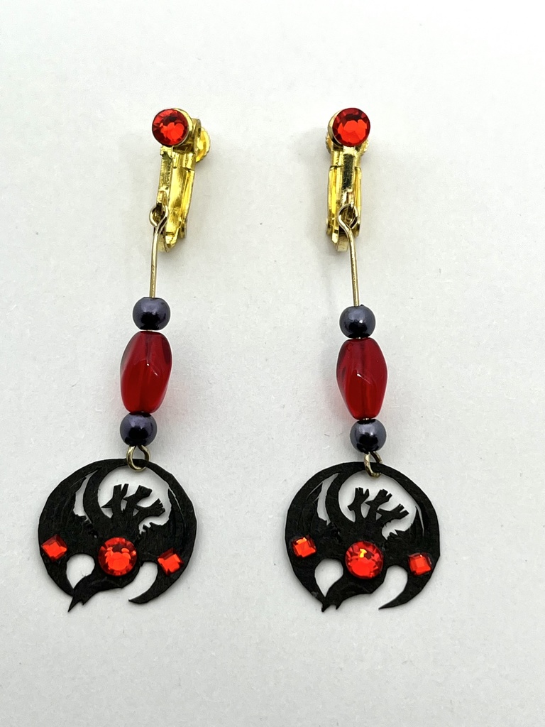 切り絵紋イヤリング