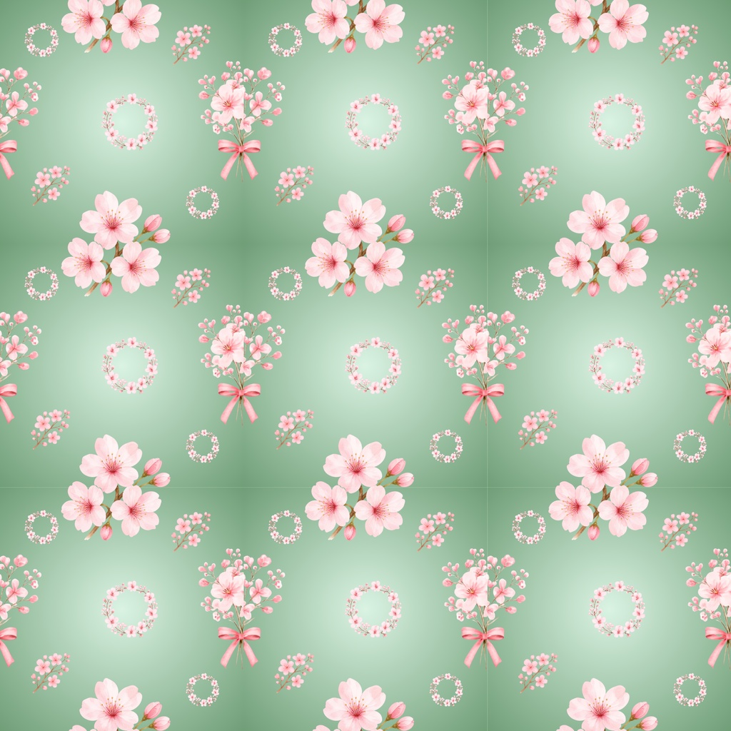 🌸 Flower Collection Green Version 6パターン