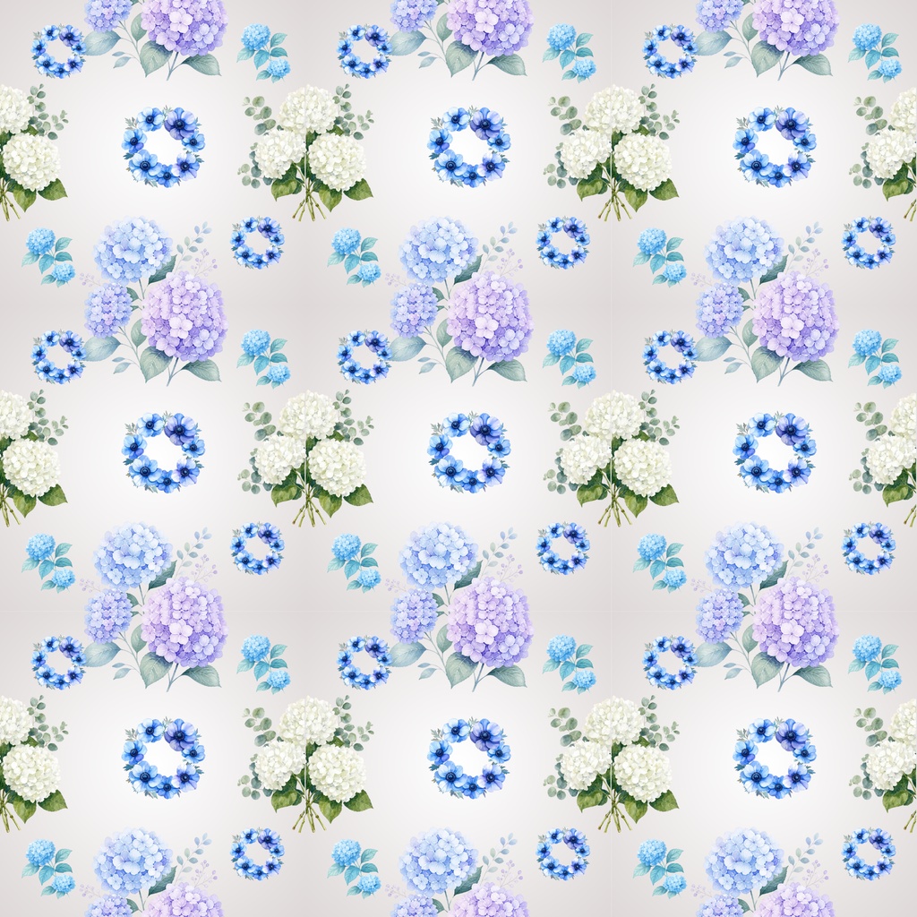 💙 Hydrangea Collection (グラデーション6色背景)