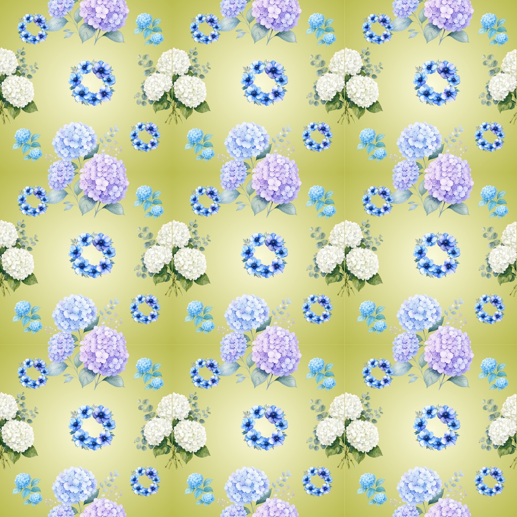 💙 Hydrangea Collection (グラデーション6色背景)
