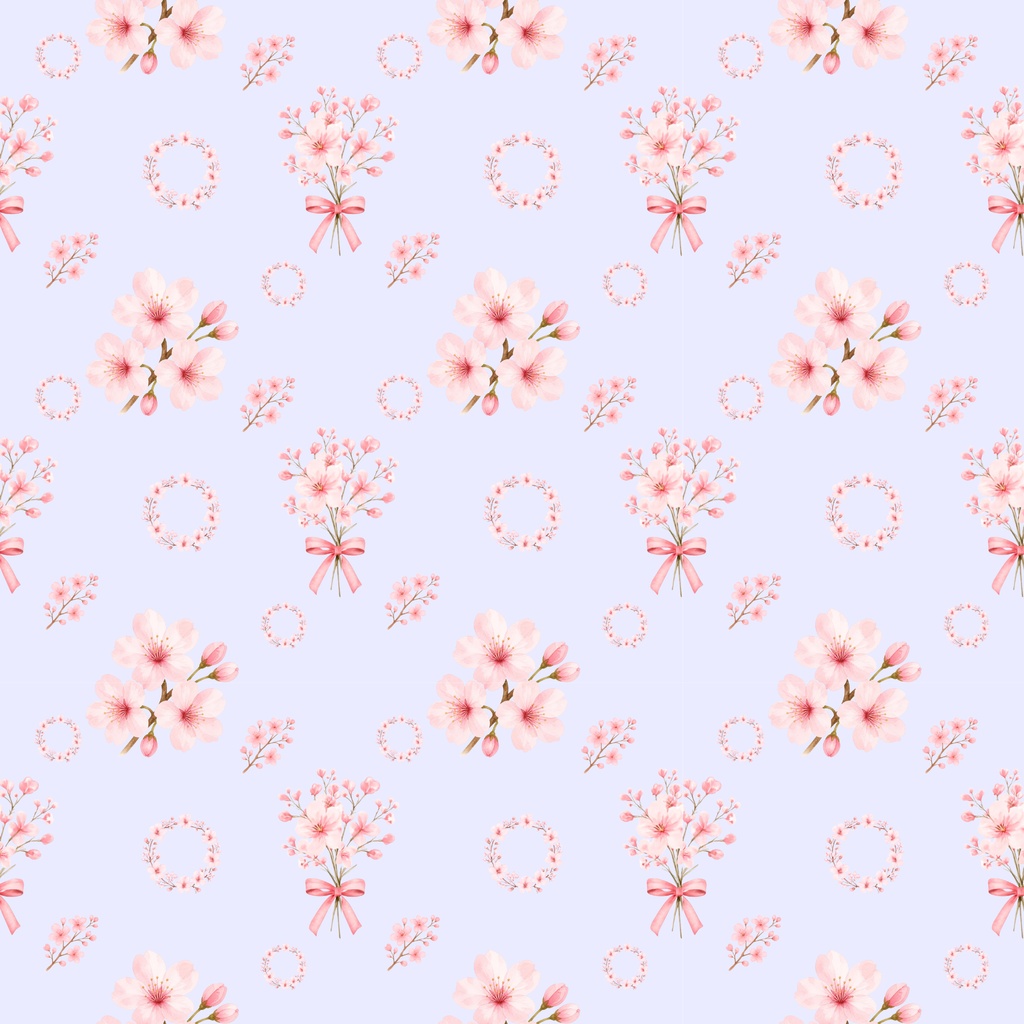 デザインペーパー|さくら|桜|🌸 Sakura Collection|ラッピングペーパー|水彩|6柄セット