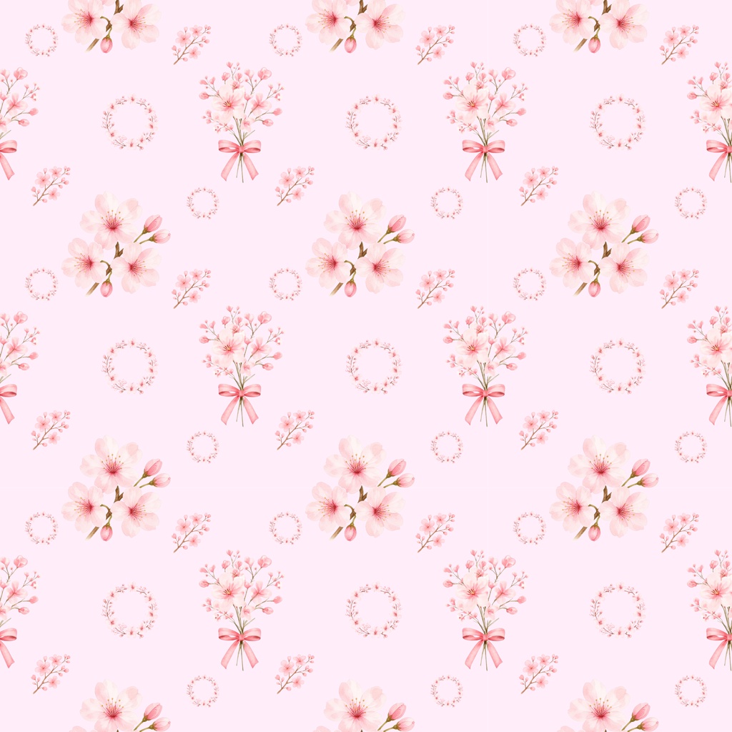 デザインペーパー|さくら|桜|🌸 Sakura Collection|ラッピングペーパー|水彩|6柄セット