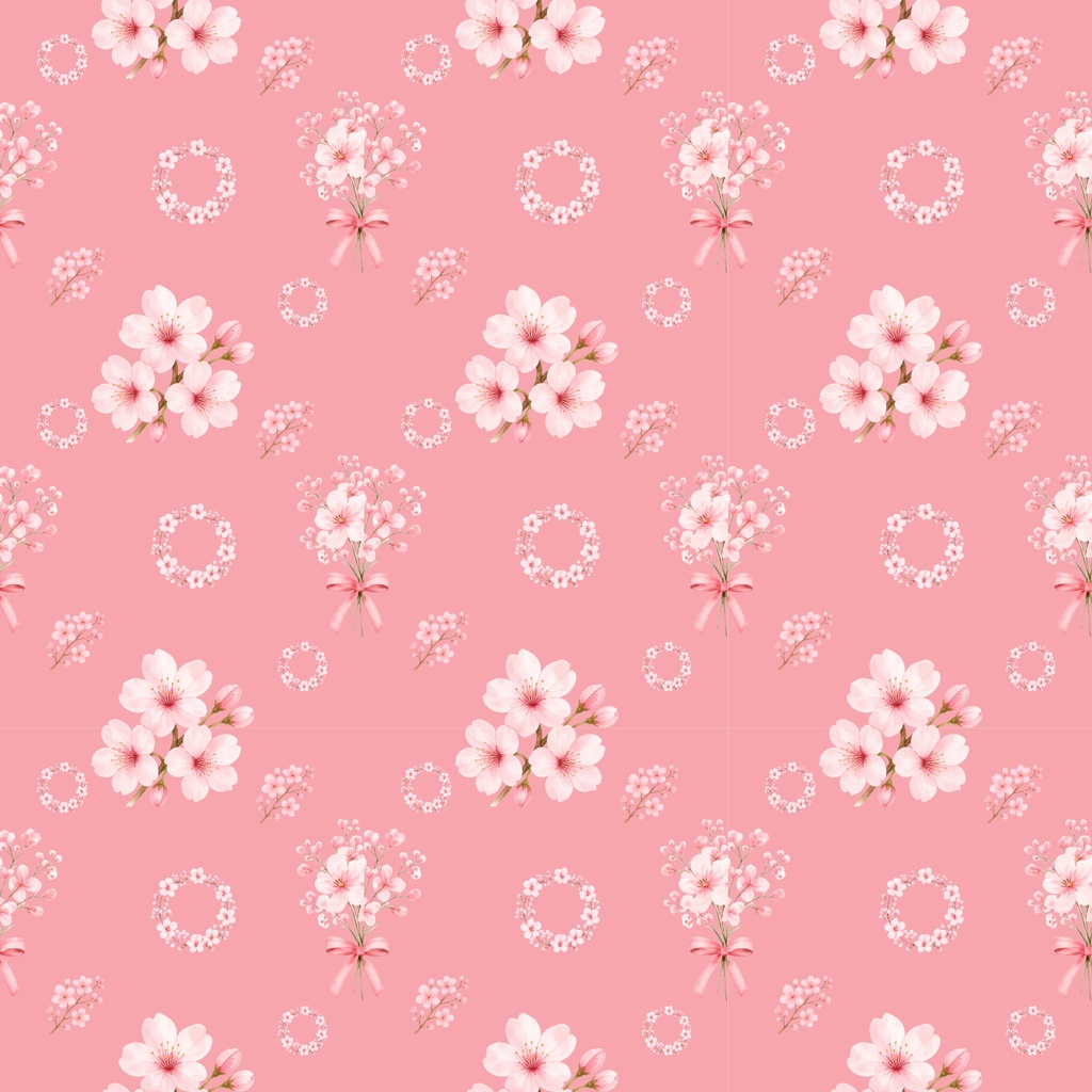 デザインペーパー|さくら|桜|🌸 Sakura Collection|ラッピングペーパー|水彩|6柄セット