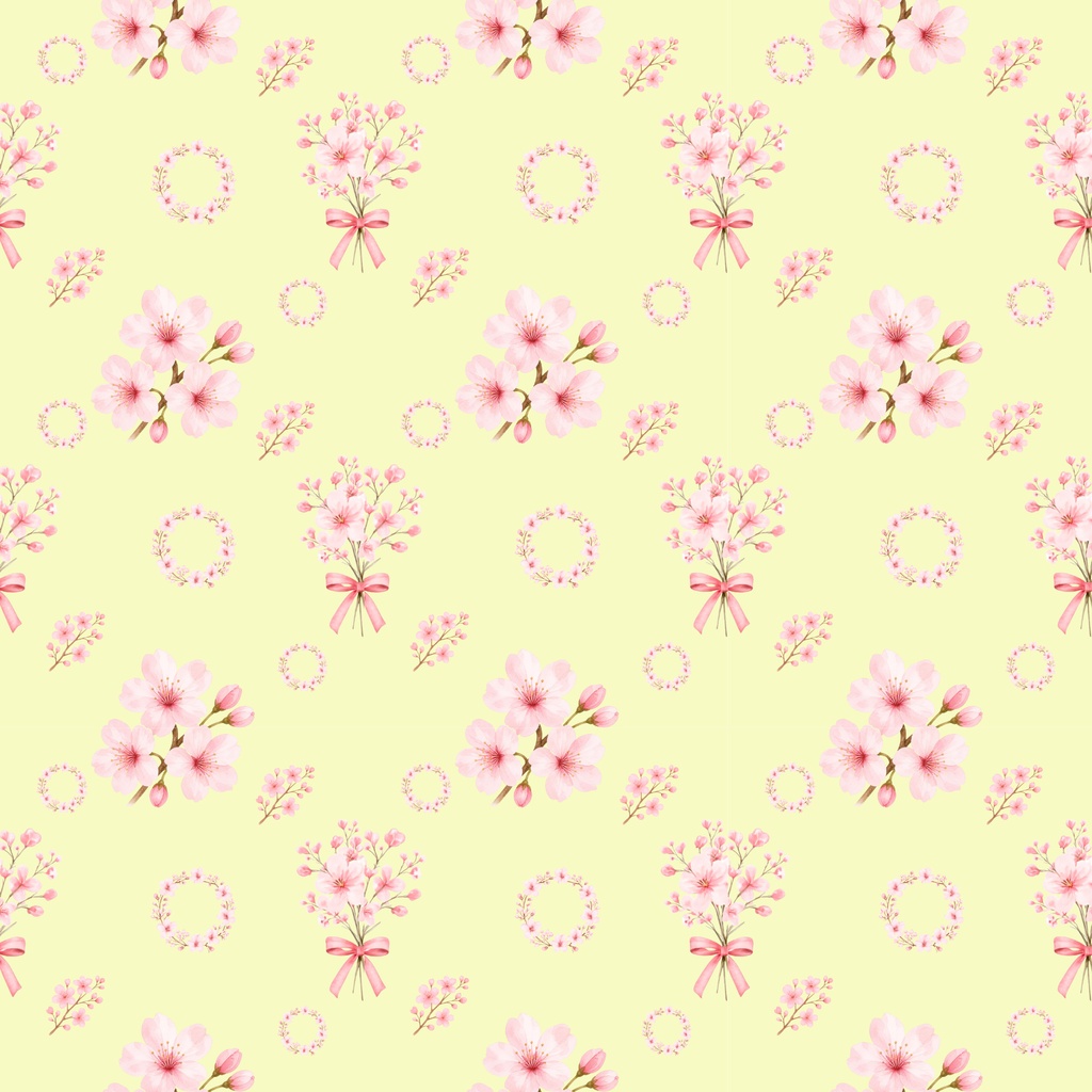 デザインペーパー|さくら|桜|🌸 Sakura Collection|ラッピングペーパー|水彩|6柄セット