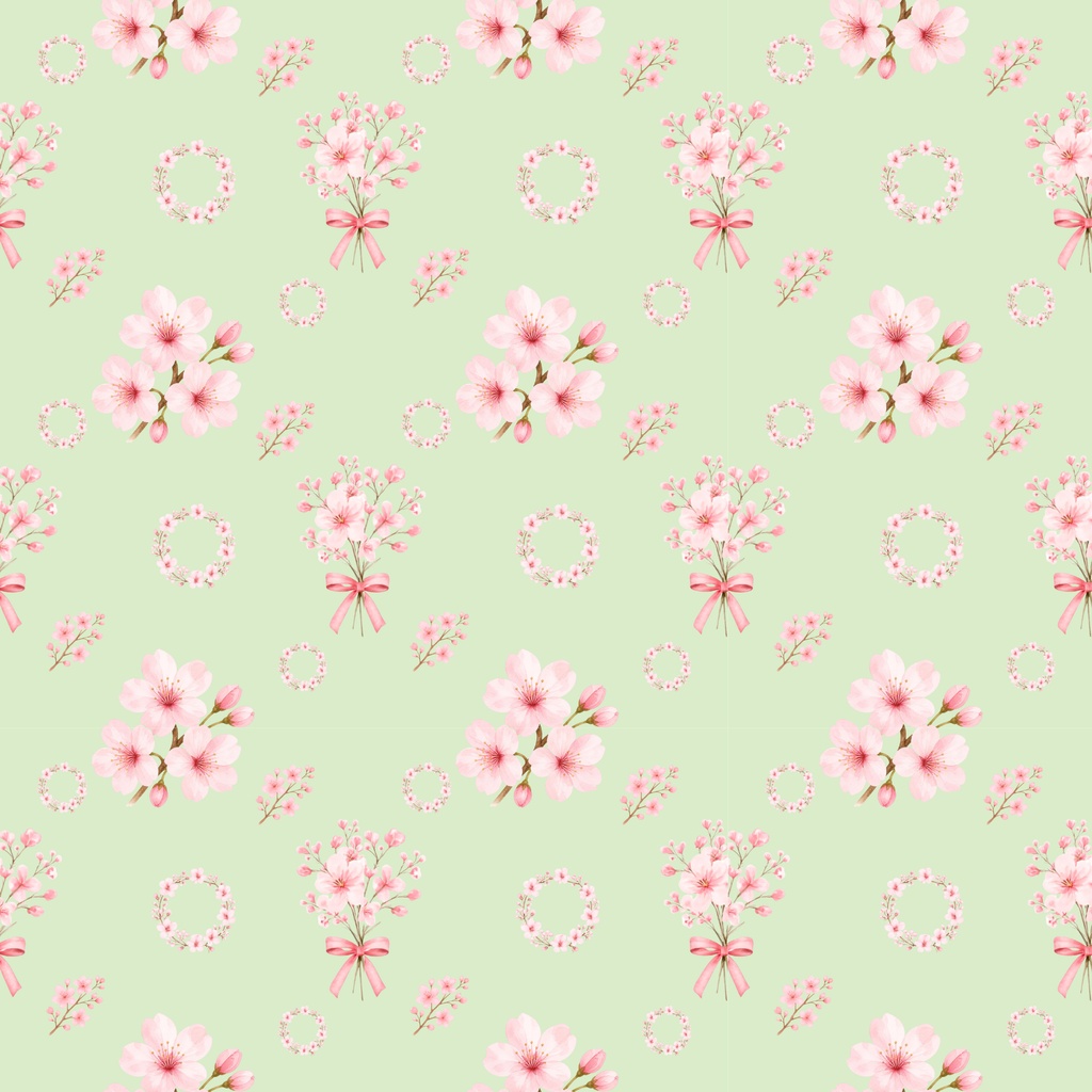 デザインペーパー|さくら|桜|🌸 Sakura Collection|ラッピングペーパー|水彩|6柄セット