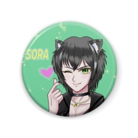 Vtuber零園寺ソラ缶バッジ C（きゅんソラver.）