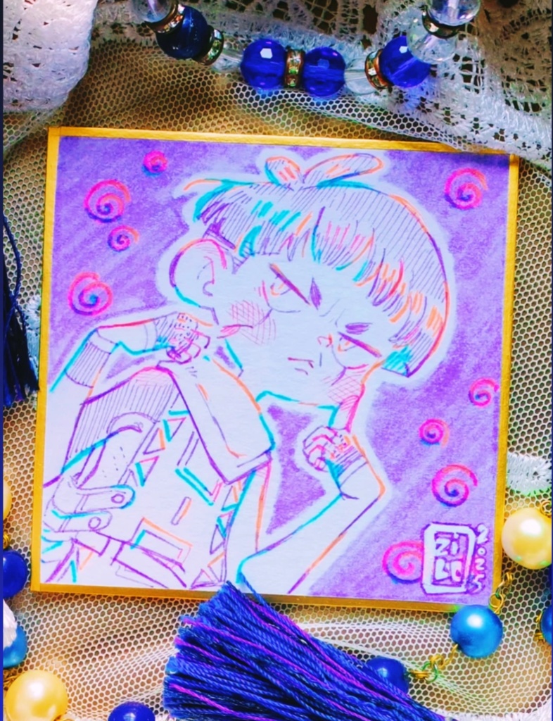 [オリジナル色紙] キラキラ, Ketu