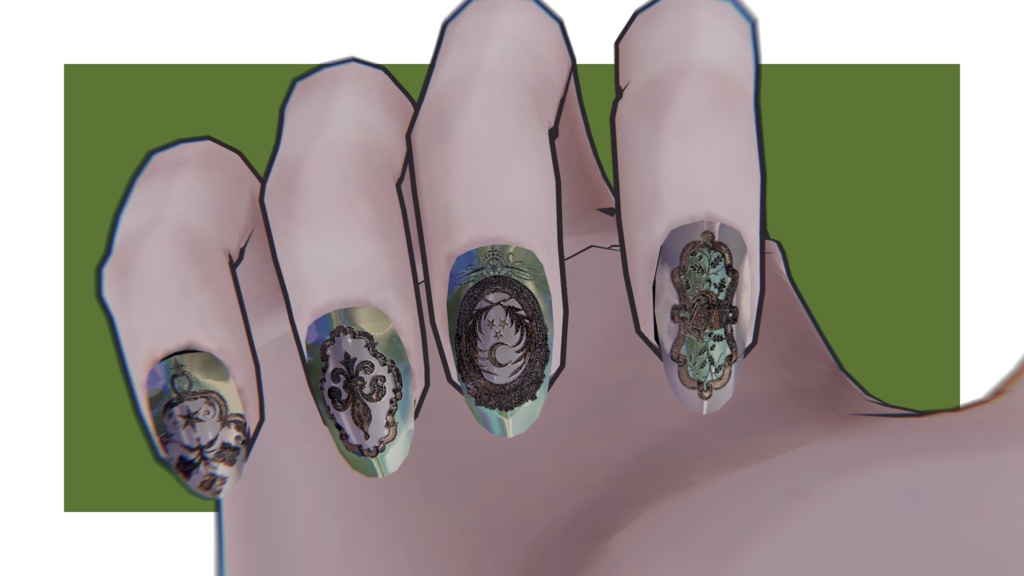 【MDollnail対応】ClassicalNail【4アバターMA対応】