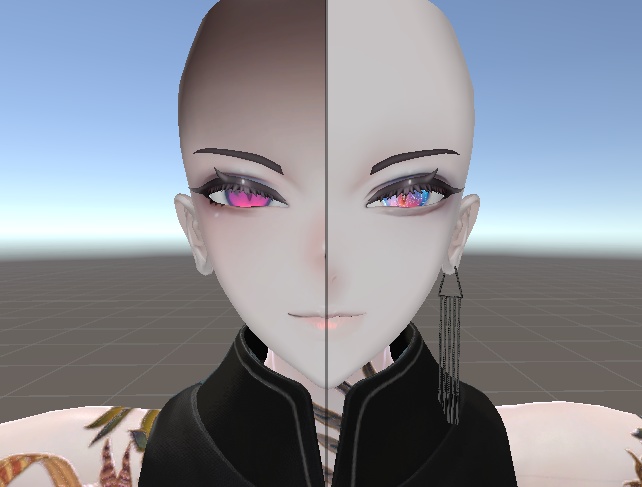 【アデノフォラ】鼻付近のリムシェードの影を和らげるマスク+α