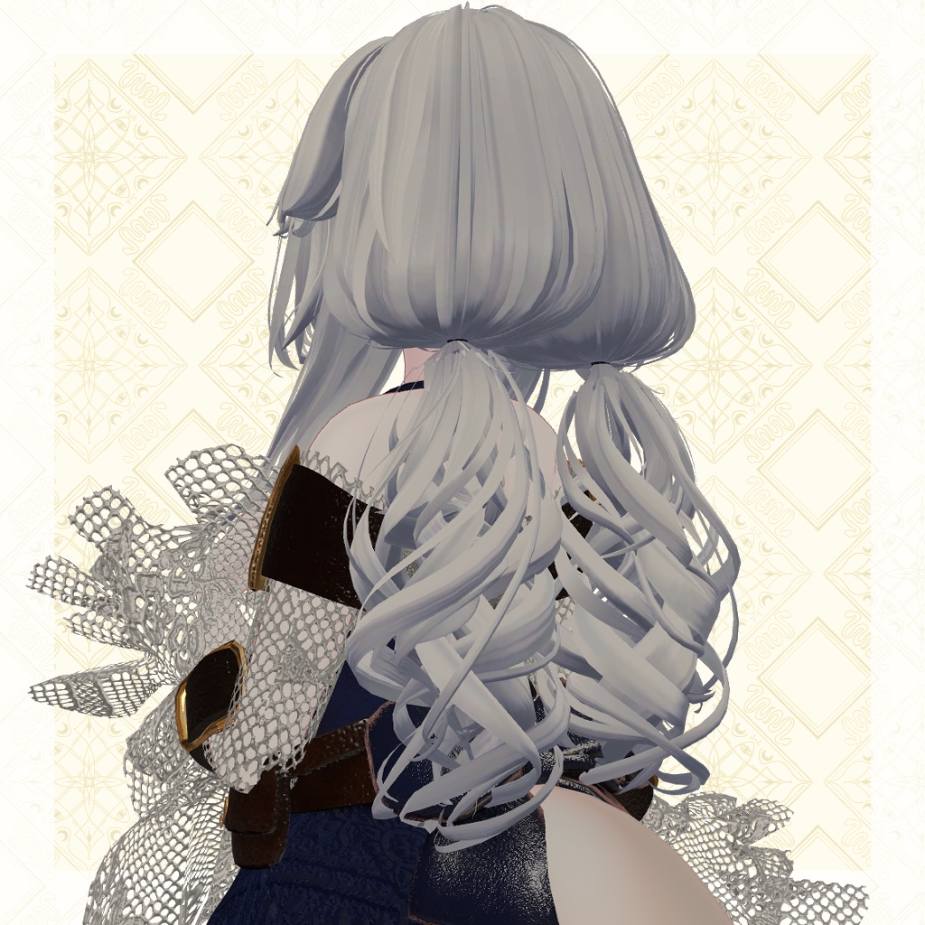 【ルルネ】ルルネの後ろ髪を短くしただけのPrefab&調整用シェイプキー