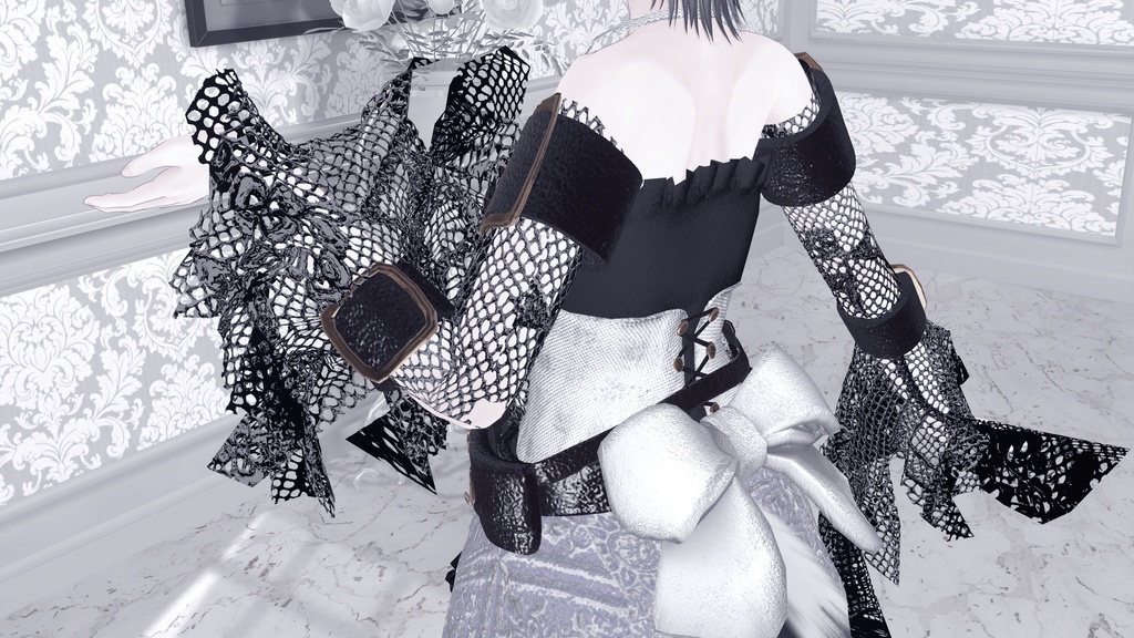 【7アバター対応】ヴィクトリアン・レトロドレス【MA対応】